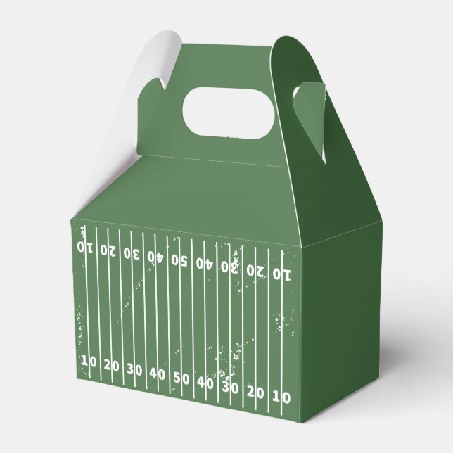 Football Field Birthday Favor Box (Back Side)