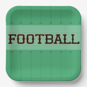 Football Field Championship Square Paper Plates