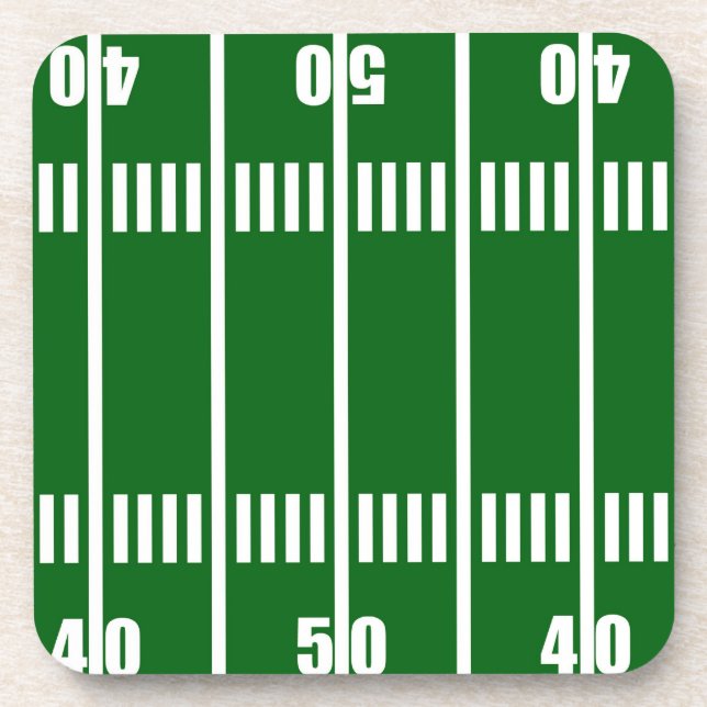 Football Field Cork Coaster (Front)