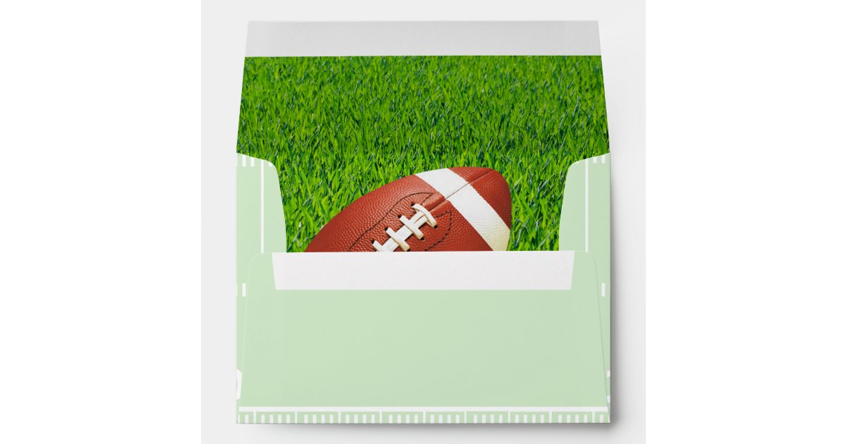 Football Field Custom Monogram Envelope Zazzle