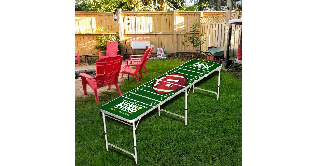 Football Field Custom Personalized Beer Pong Table | Zazzle
