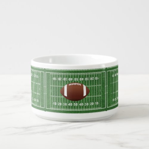Football Field Design Chili Soup Bowl