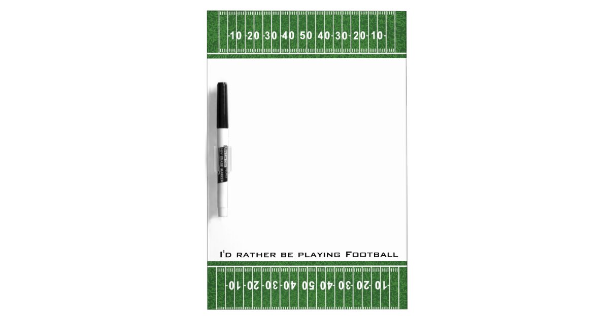 Football Field Design Dry Erase Board Zazzle