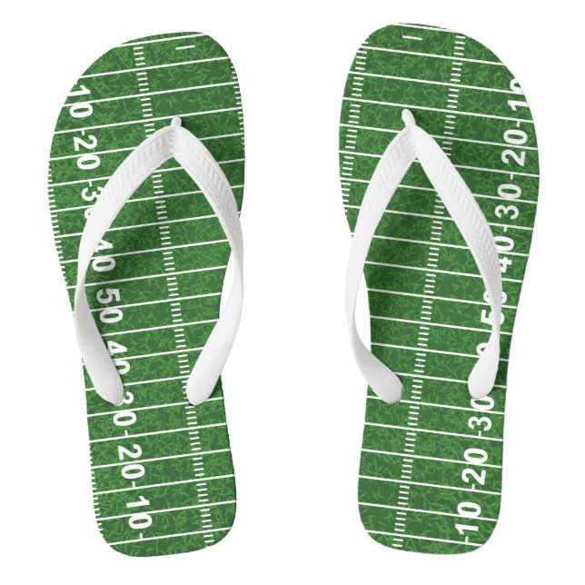 Football Field Design Flip Flops (Footbed)