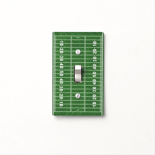 Football Field Design Light Switch Cover (In Situ)