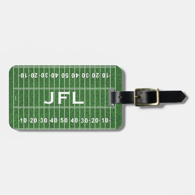 Football Field Design Luggage Tags (Front Horizontal)
