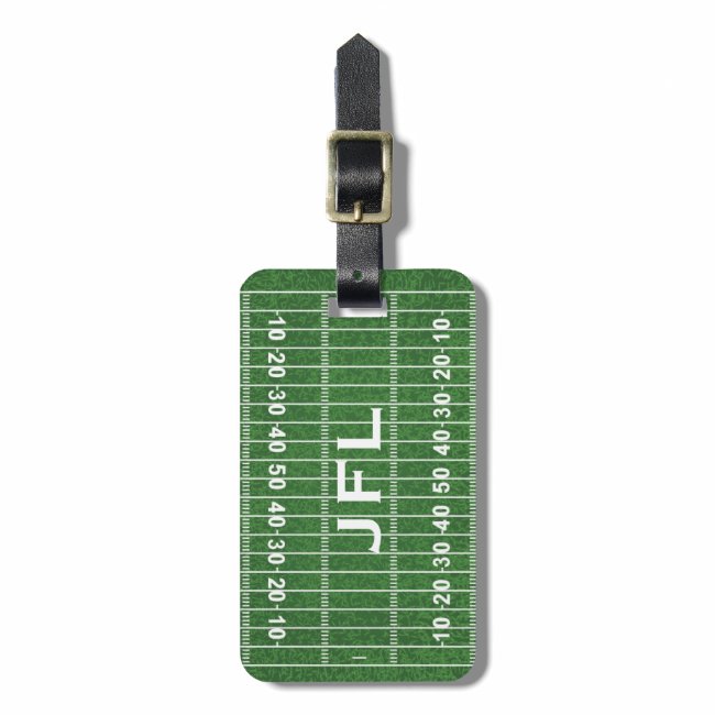 Football Field Design Luggage Tags