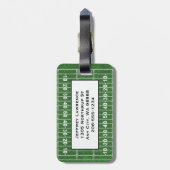 Football Field Design Luggage Tags (Back Vertical)
