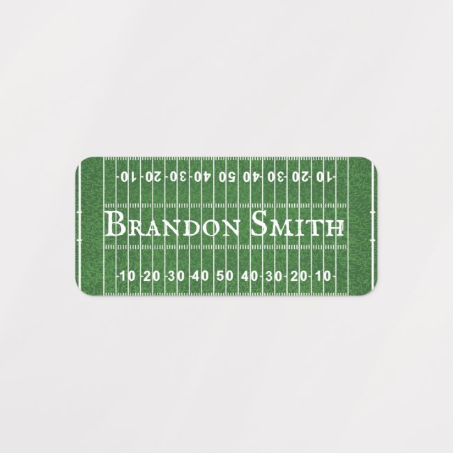 Football Field Design Name Tags