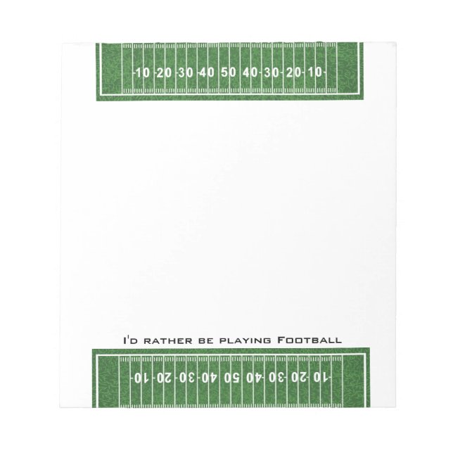 Football Field Design Notepad (Front)