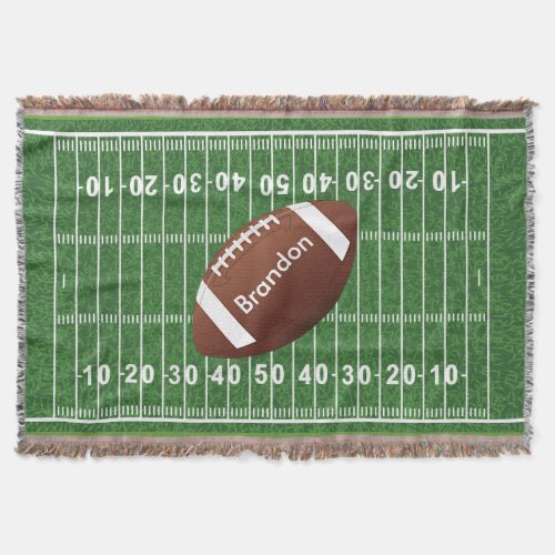 Football Field Design Throw Blanket