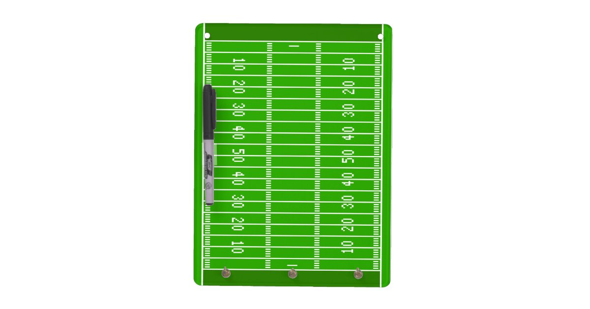 Football Field Dry Erase Board | Zazzle