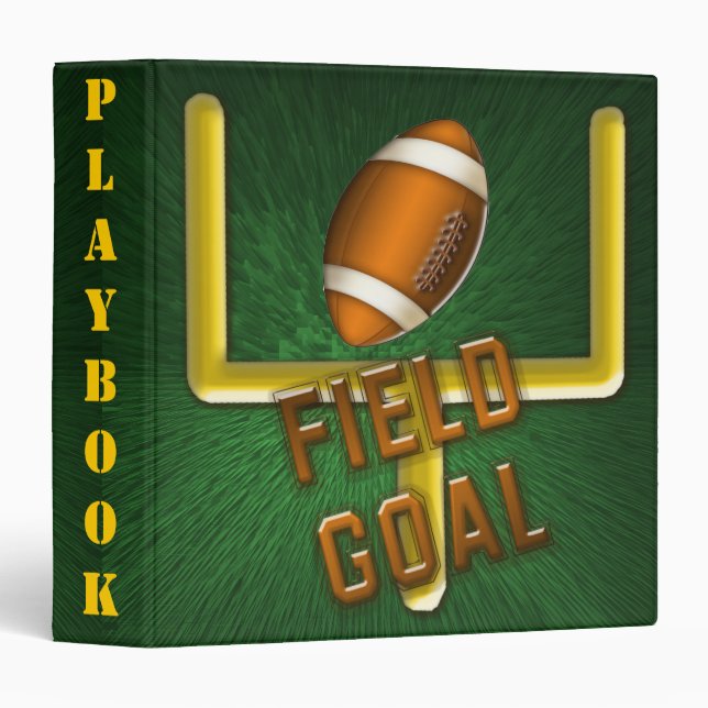 Football Field Goal Playbook Binder (Front/Spine)