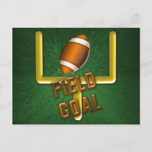 Football Field Goal Postcard