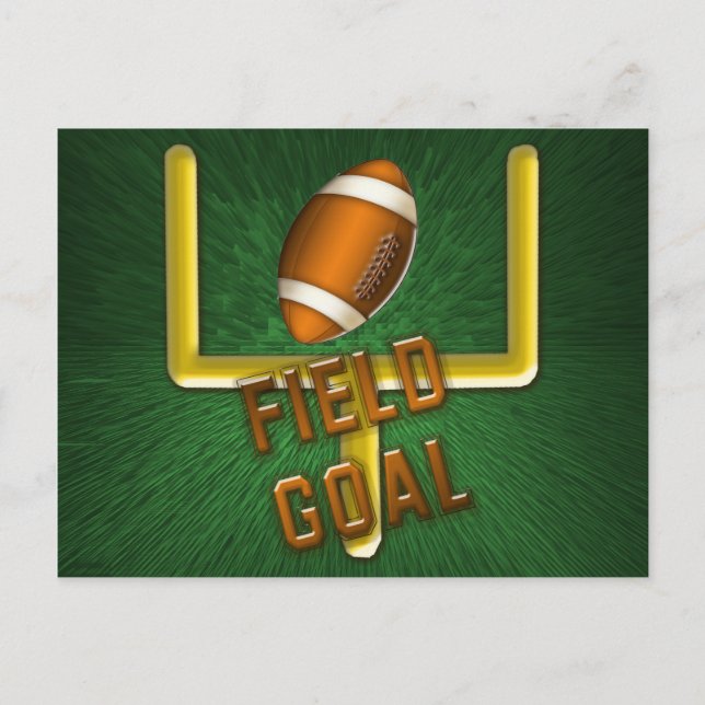 Football Field Goal Postcard (Front)
