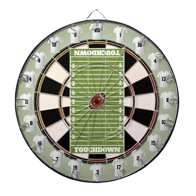 Football Field Multi-Target Jersey Style Dart Board (Front)