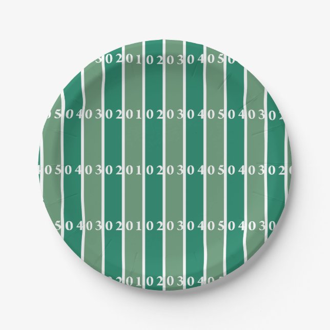 Football Field Paper Plates (Front)