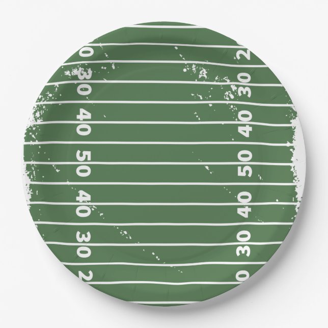 Football Field Paper Plates (Front)
