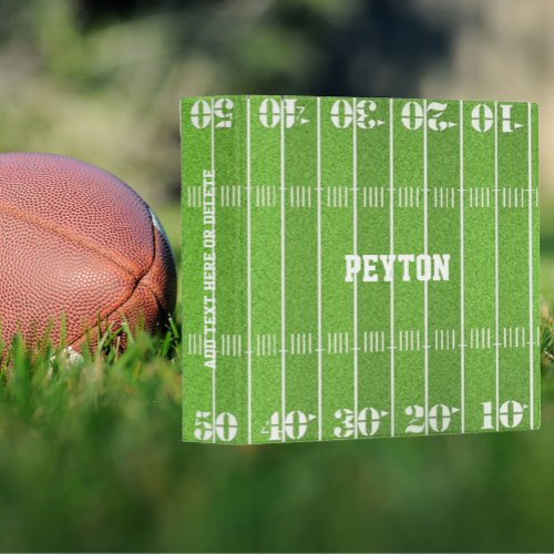 Football Field Personalized 3 Ring Binder