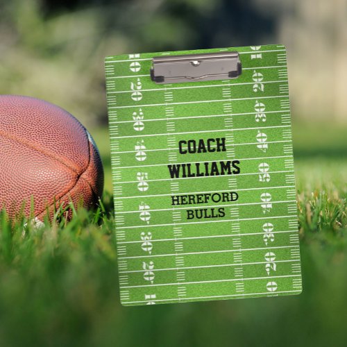 Football Field Personalized Clipboard