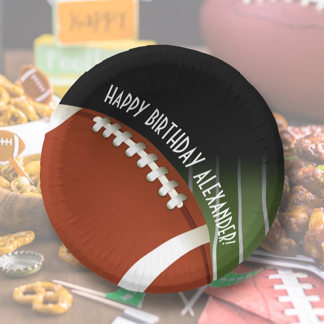 Football Field Personalized Paper Bowls (Creator Uploaded)