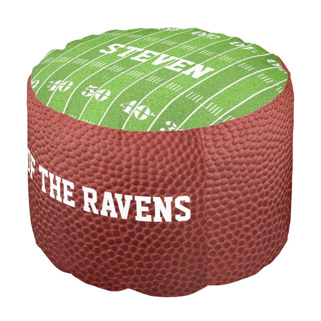Football Field Personalized Pouf (Angled Front)