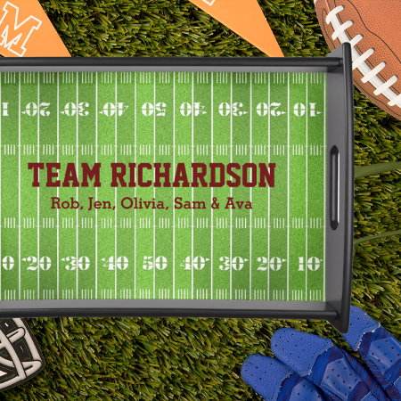 Football Field Personalized Serving Tray