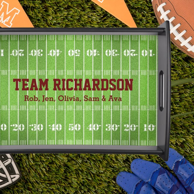 Football Field Personalized Serving Tray (Creator Uploaded)