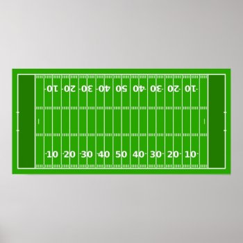 Football Field Poster by ProfessionalDesigner at Zazzle
