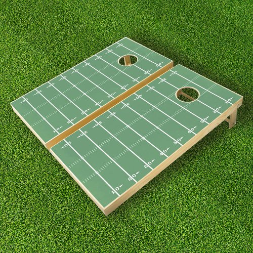 Football Field Simple Green  Cornhole Set