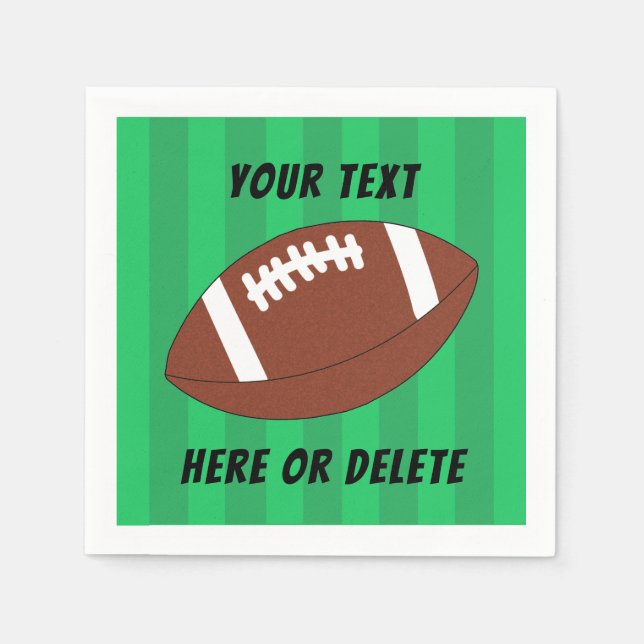Football Field Sports Custom  Napkins (Front)