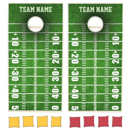 Football Field Tailgate Cornhole Set