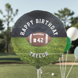 Football Field Team Number Sports Happy Birthday Balloon