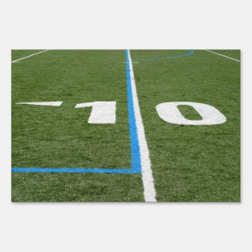 Football Field Ten Yard Sign