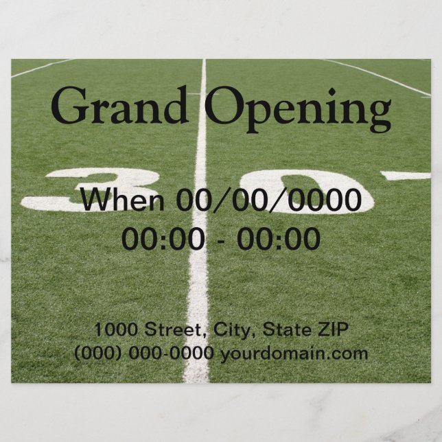 Football Field Thirty Flyer (Front)
