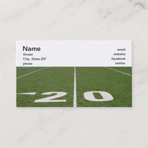 Customizable Football Field Twenty Business Card Templates