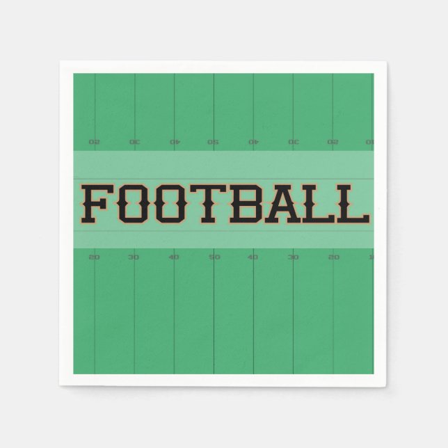 FOOTBALL Field Yardline Marker Napkins (Front)