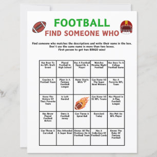 Football Find Someone Who Game