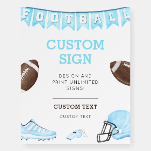 Football First Birthday Custom Sign