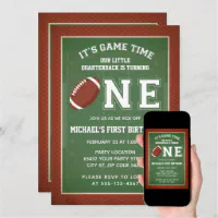 Editable Green Bay Packers Football Sports Party Invitations DIY