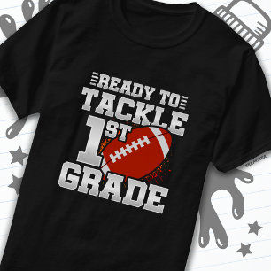 Football First Day 1st Grade Back To School T-Shirt