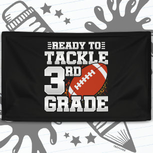Football First Day 3rd Grade Back To School Banner