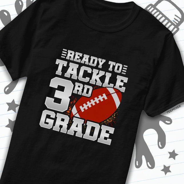 Football First Day 3rd Grade Back To School T-Shirt (Creator Uploaded)
