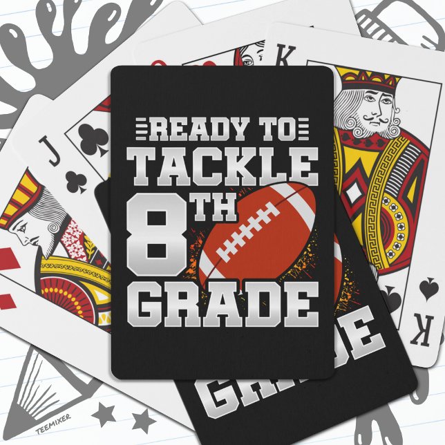 Football First Day 8th Grade Back To School Poker Cards (Creator Uploaded)