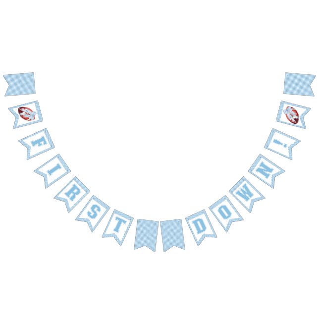 Football First Down 1st Birthday Bunting Banner (All)