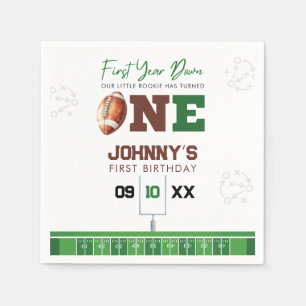Football First Touch Down 1st Birthday Napkins