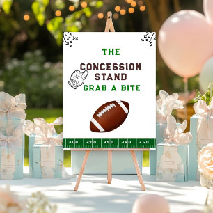 Football First Year Down 1st birthday Fodd sign