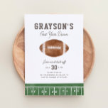 Football First Year Down 1st Birthday Party Invitation<br><div class="desc">It's game time! Celebrate your little one's 1st birthday with this football themed invitation!</div>