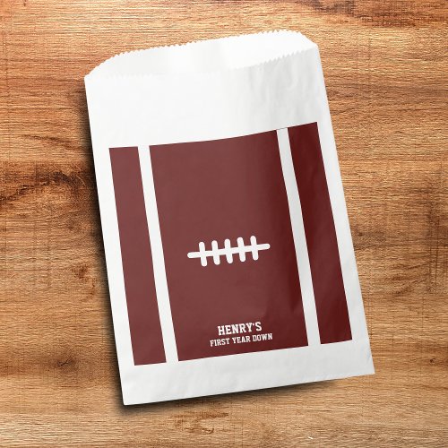 Football First Year Down Birthday Favor Bag