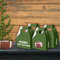 Football First Year Down Birthday Favor Boxes